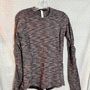 Women's grey long slv space dye Lululemon pullover Size 6